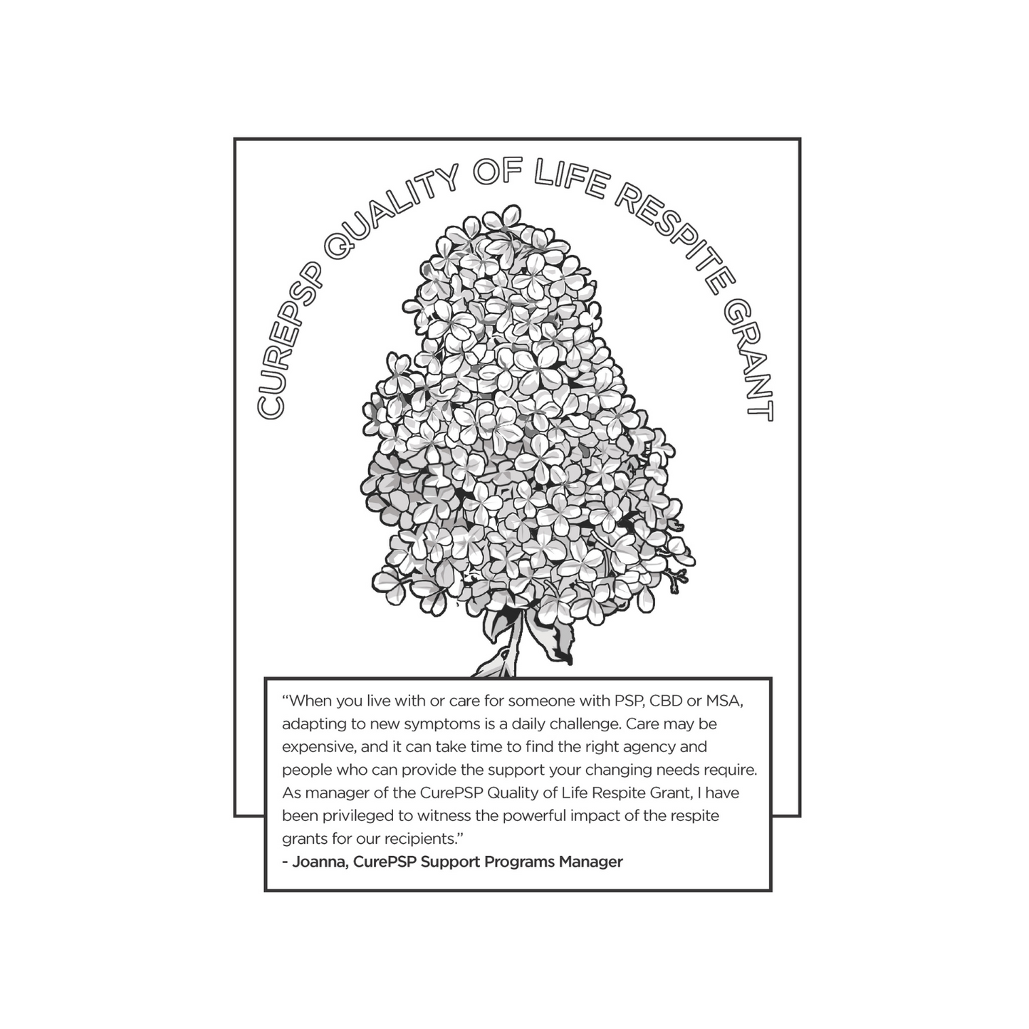 CurePSP Shades of Hope Coloring Book Journey